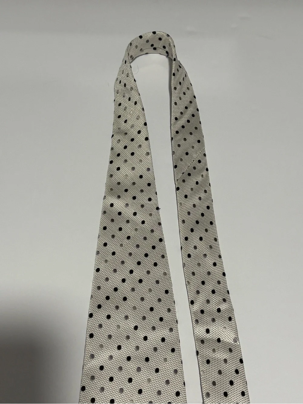 Silver Polka Dot Men's Tie